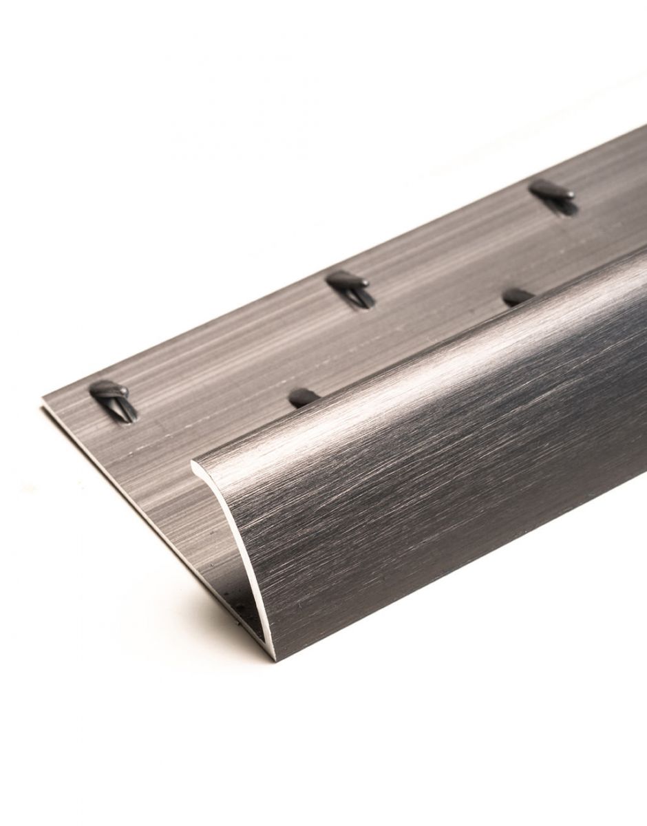 Premium Single Edge Floor Edging - Brushed Pewter 1