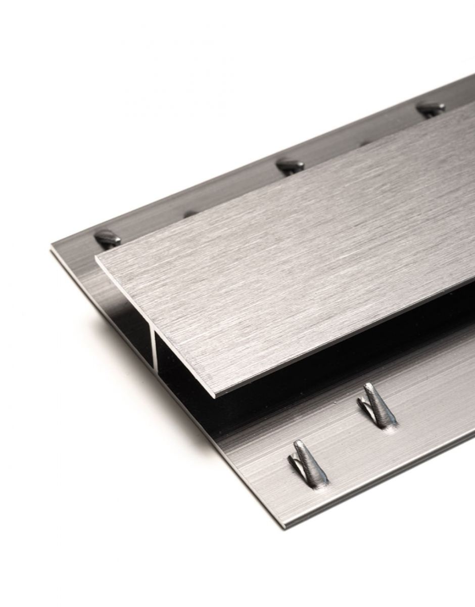 Premium Dual Edge Floor Edging - Brushed Pewter 1