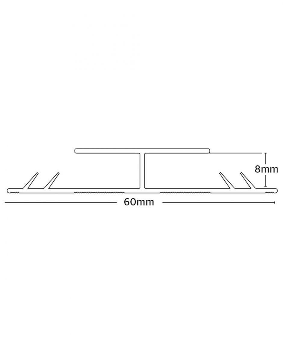 Premium Dual Edge Floor Edging - Brushed Pewter 2