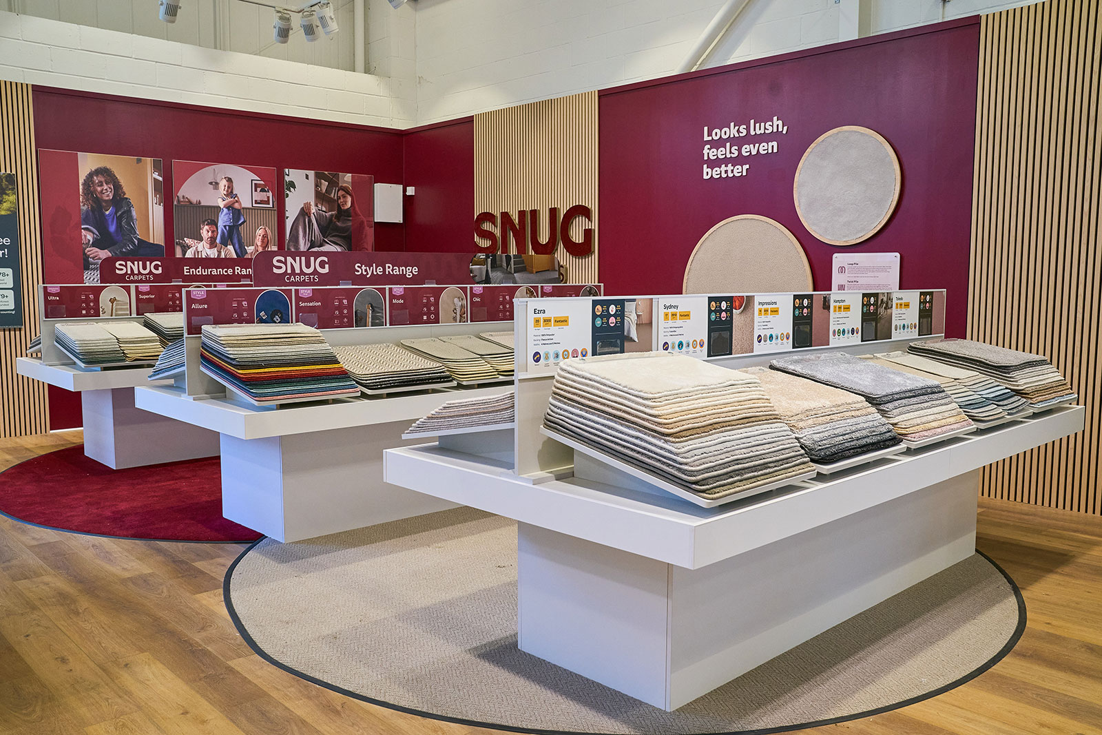 Snug Carpets Birtley Store - Carpet Tables