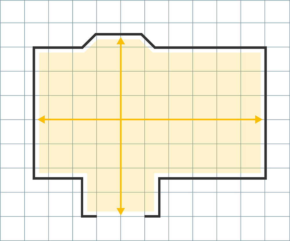 A complete room measurement plan