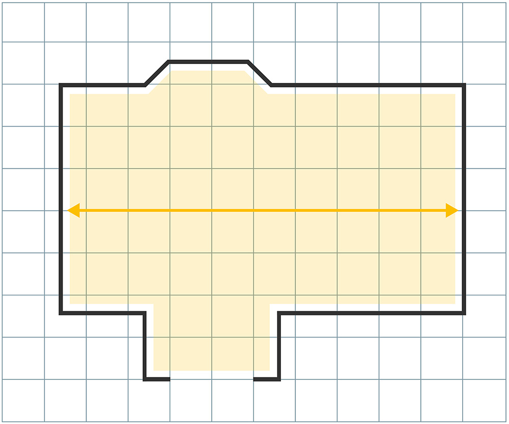 Measuring the width of your room